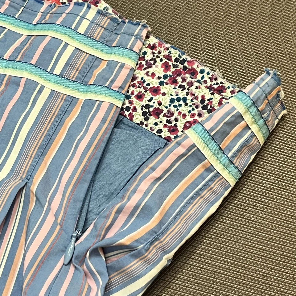 Vintage Old Navy Skirt Pleated Cotton Striped Y2K Beach Summer Coastal Sz 4 - Image 4 of 4