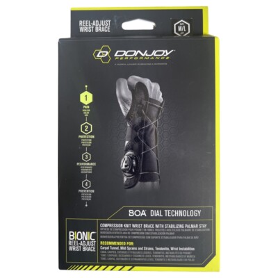 DonJoy Performance Bionic Reel-Adjust Wrist Brace Left, Medium/Large