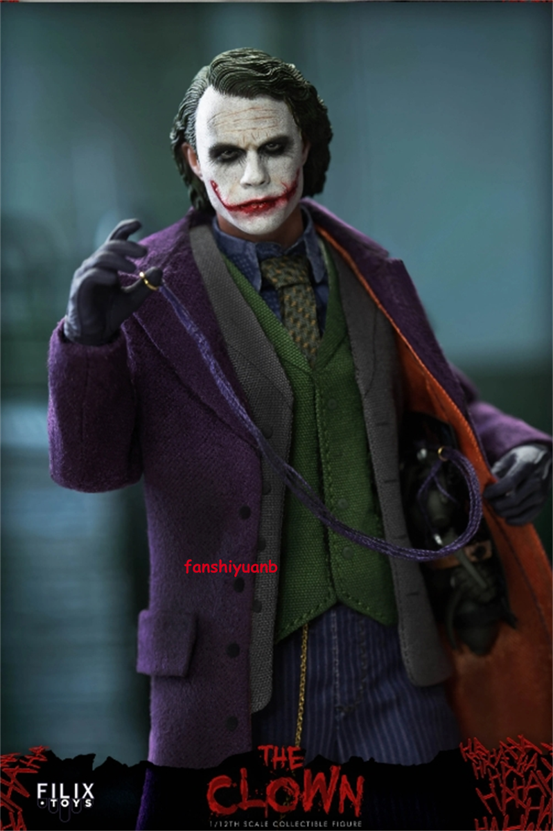 【最終値下げ】filix toys　ジョーカー ダークナイト Filix Toys The Joker 1/12 Scale Full Set w/ 2 Heads 6'' Action