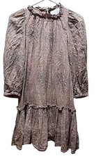 Cleobella Floral Boho Mini Dress Ruffles Cotton Prairie Anthropologie XS EUC