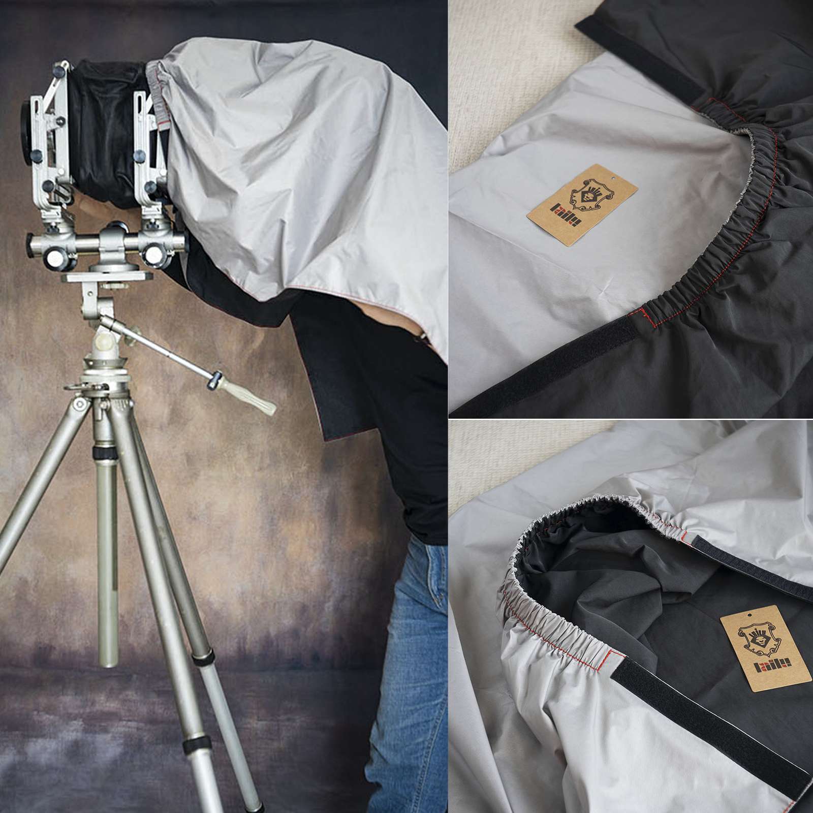 Professional 4x5 Shade Dark Cloth Focusing Hood For Large Format Camera Wrapping
