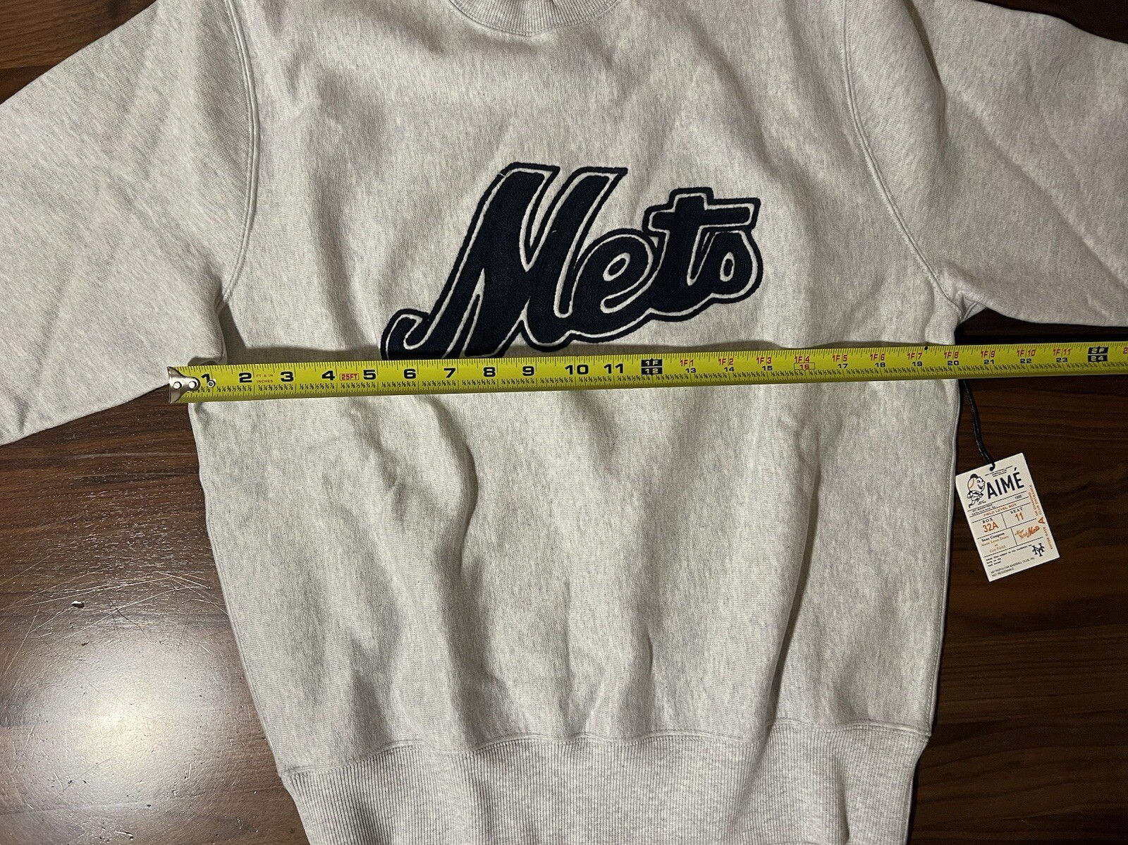 Aime Leon Dore ALD New York Mets Chainstitch Logo Crewneck Sweatshirt Size Small