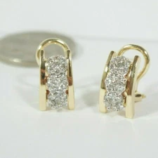 2.50 Ct Round Cut VVS1/D Diamond Women's Stud Earrings 14k Yellow Gold Finish