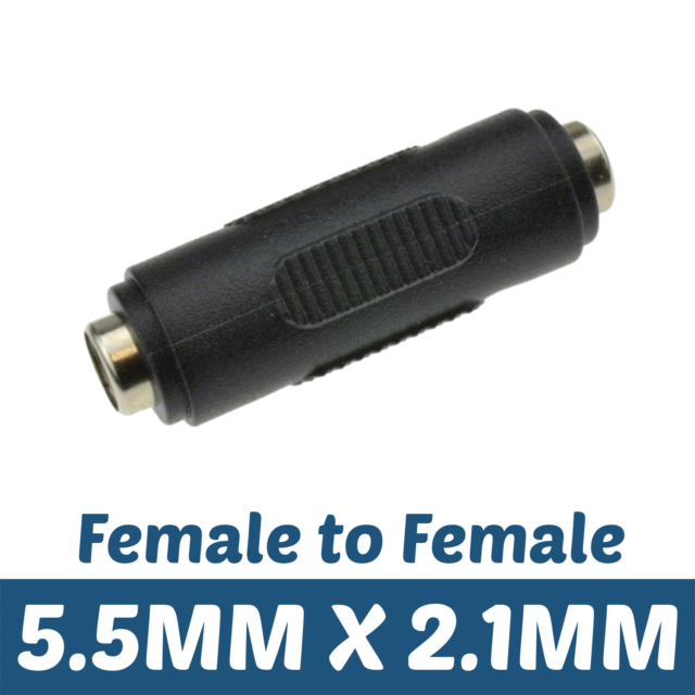 5.5mm x 2.1mm Female to 5.5 x 2.1mm Female Plug Jack DC Power Adapter Connector