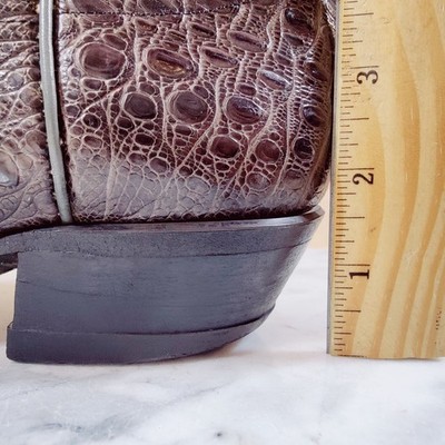 Bottes Cowboy Tony Lama El Ray En Cuir Lézard Gris - Taille US 8.5 D - Occasion Très Bon état