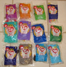 Vintage 1998 McDonald  s Ty Teenie Beanie Babies - Complete Set of 12 Sealed