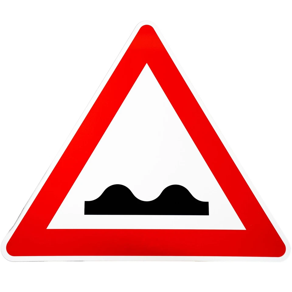 BAUSUPERMARKT24 StVO Verkehrszeichen Nr 112 " Unebene Fahrbahn " Warnschild Verkehrsschild 630mm