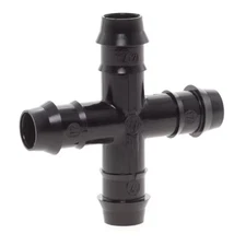 Rain Bird XFDCROSS 17mm Barb Cross 4-Way Dripline Connector 5 & 10 Pack Options