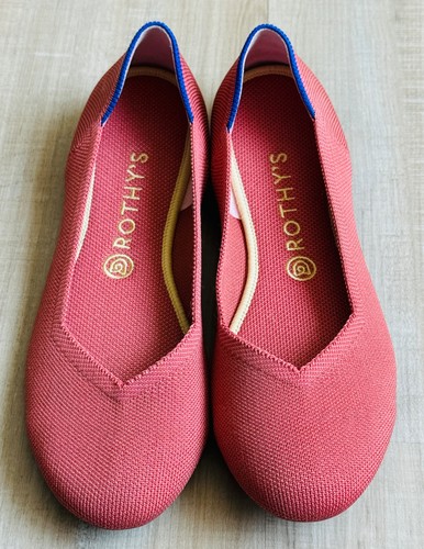 Rothy's Persimmon Marina Heel Stripe Round Toe Flats Shoe Women’s Size 10