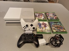 Xbox One S 500GB Console + 2 Controllers + 4 Games + Accessories – Fully Working