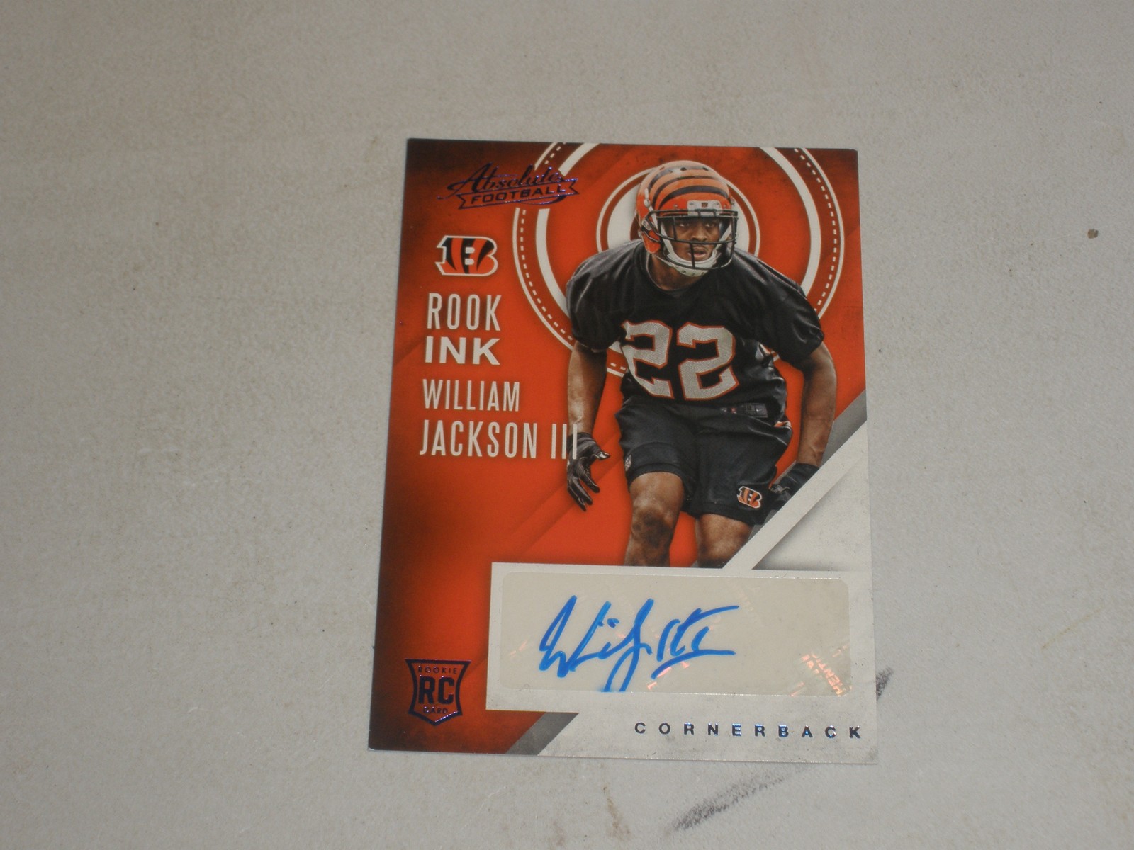 William Jackson III Panini Absolute Rook Ink #10 Blue