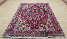 HAND MADE Carpet Rug Wool VINTAGE Living room WOVEN Oriental 7ft x 5ft 3"