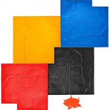 VEVOR Concrete Texturing Skin,24"x24" Concrete Stamps Mats Set,Polyurethane Co