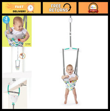 Adjustable Baby Door Jumper with Fun Parade Design, 6 Months+, Max Weight 26 lbs