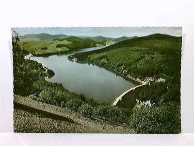 AK Diemelsee, Diemeltalsperre, Blick vom Eisenberg; ungelaufen, ca. 1960