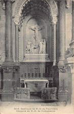 C231 France Lyon Basilique de Notre Dame de Fourviere vintage postcard