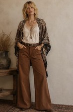 Cider Womens Brown Solid Corduroy Flat Front ...