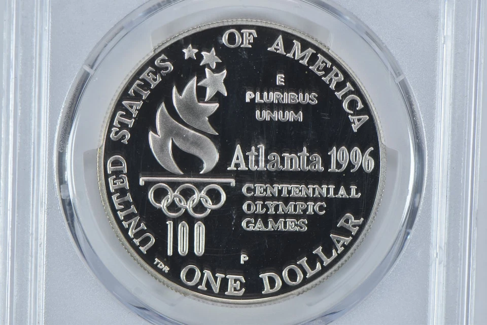 1996-P Olympic High Jump Commemorative Silver Dollar PR69 DCAM PCGS *4167 - Image 4 of 4