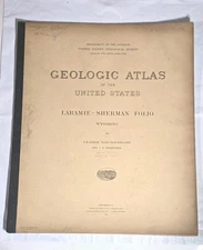 Laramie Sherman Folio Wyoming USGS US Geologic Atlas Maps