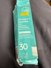 Aveeno Protect  Soothe Mineral Sunscreen SPF 30, Sensitive Skin 1.7fl/50ml 2024
