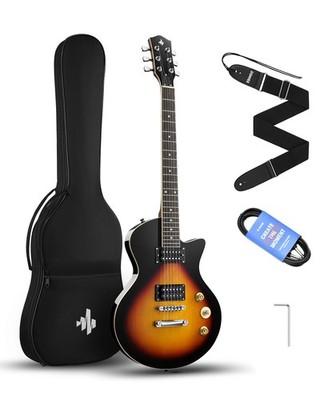 Donner DSC-128 E-Gitarre H-H Humbucker Komplettset für Blues Rock Sunburst