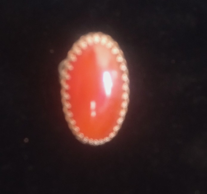 Oval Amber Colored Adjustable Ring FREE SHIPPING - image 1