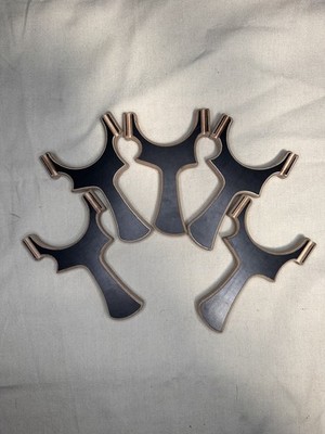 x5 - Birkenlagenkatapult/Schleuder Handarbeit (Jagd, Milbro, Romany Gypsy)