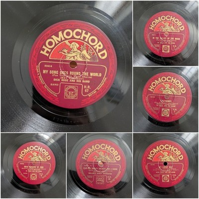 1930s Homochord Dance 6 Record Bundle Kunz/Lipton/Rabin SEE DESCRIPTION