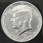 1969-S Kennedy Half Dollar Direct From Proof Set- 40% Silver!