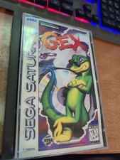 Gex Sega Saturn 1996 Original Case Manual CIB complete. Hinge Broken