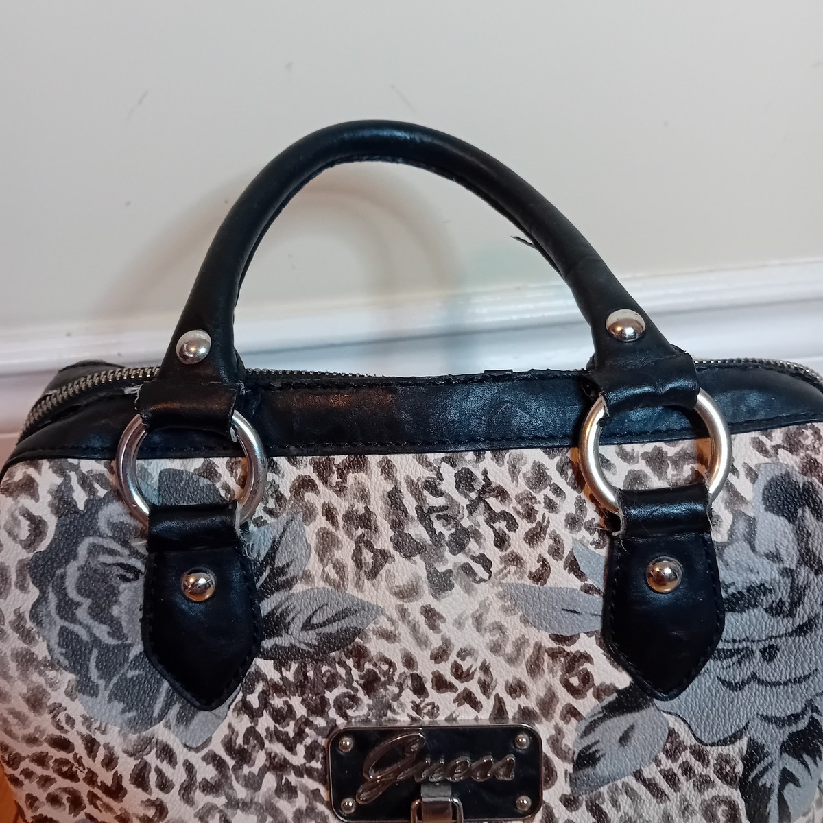 Vintage Y2K Women's Guess Floral Flower Cheetah Leopard