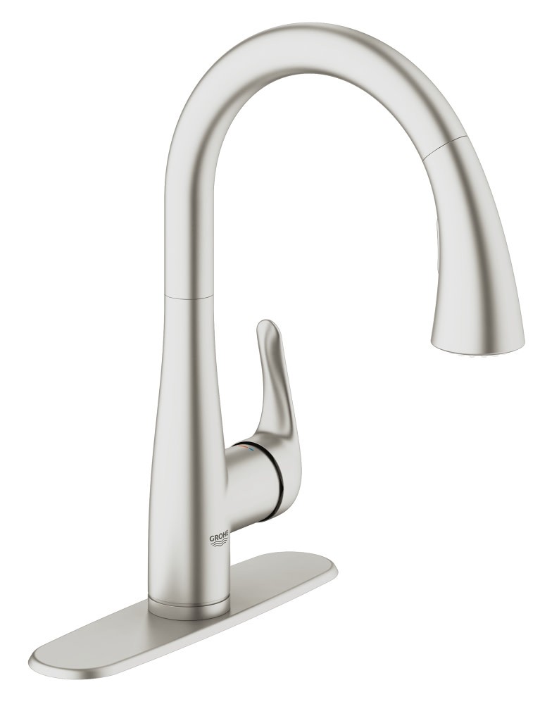 Grohe 30 211 1 Elberon Single Handle 1 Hole Pull-Down Kitchen - Silver
