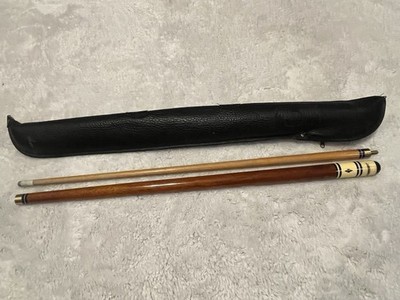Harvard Pool Cue Stick 57'' Wood Brown 2 Piece with Soft Vintage Case