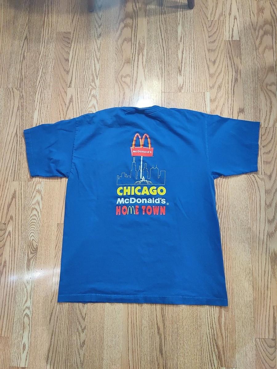 Vintage 90s McDonalds McFlurry Promo shirt Mens XL Blue Fast Food