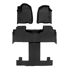 Smartliner Black 1st, 2nd, & 3rd Row Floor Liners for Cadillac Escalade