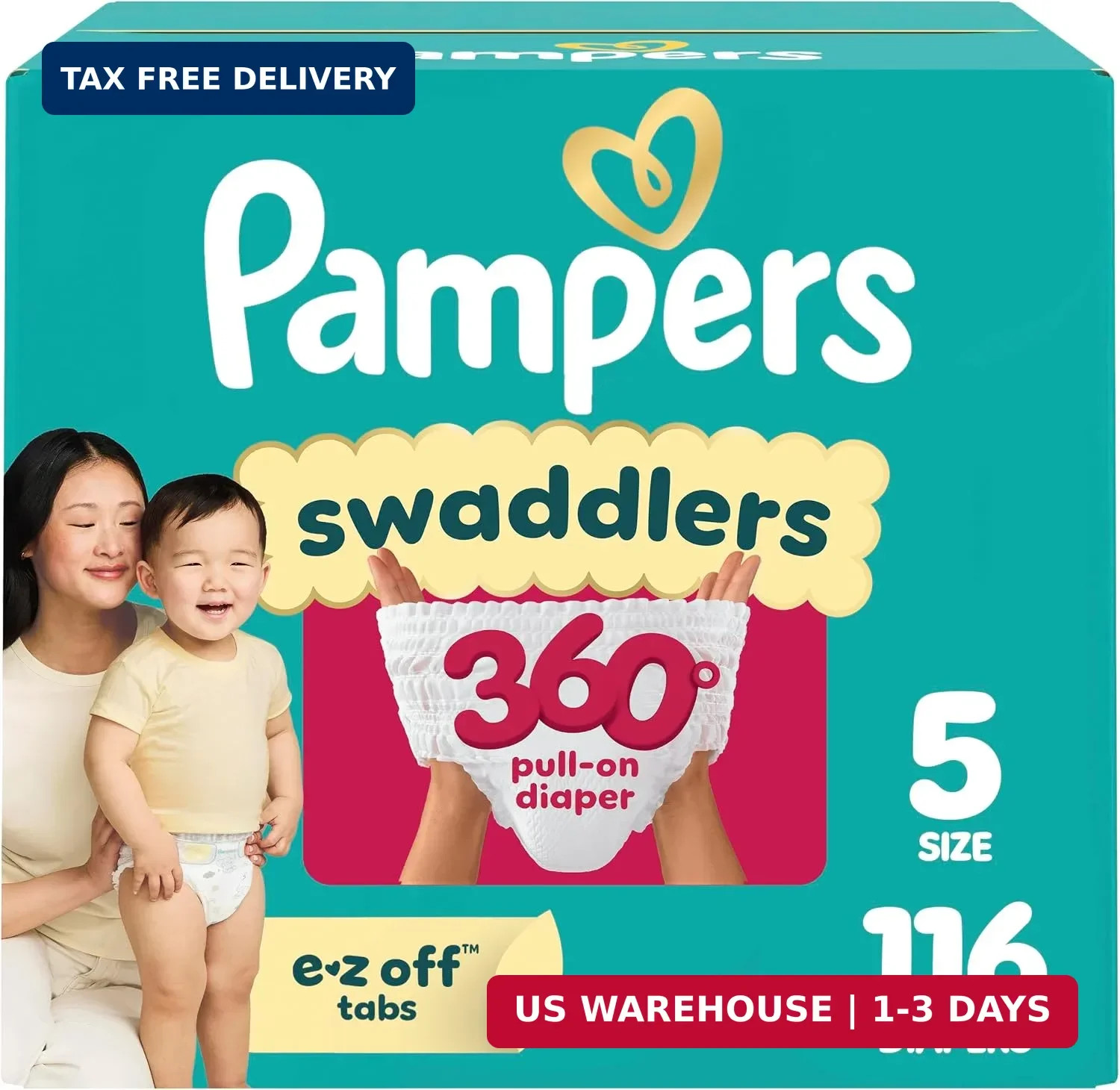 Pampers Swaddlers 360 Size 5 116 Count