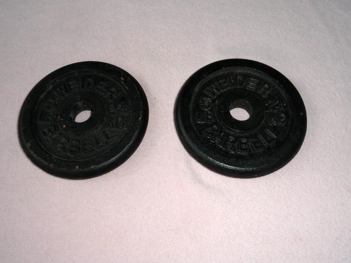 Paire De Plaques Olympiques Weider 20kg (44lb) - Poids Musculation Fonte