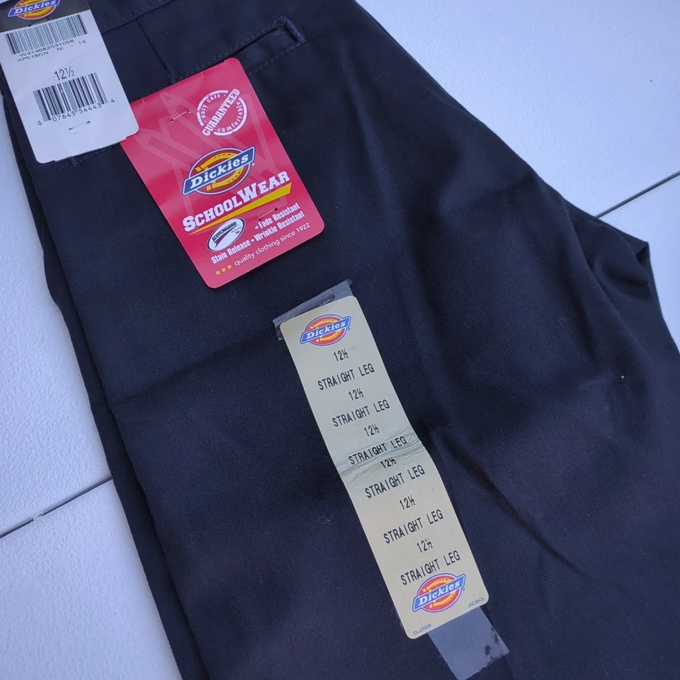 Dickies Boy's Classic Flat Front Pant, Sizes 12 1/5. Set of 2 New - Image 4 of 4