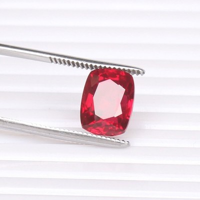 Red Ruby Blood 5,40 Ct. Kissenschliff Mosambik Edel lose Edelstein