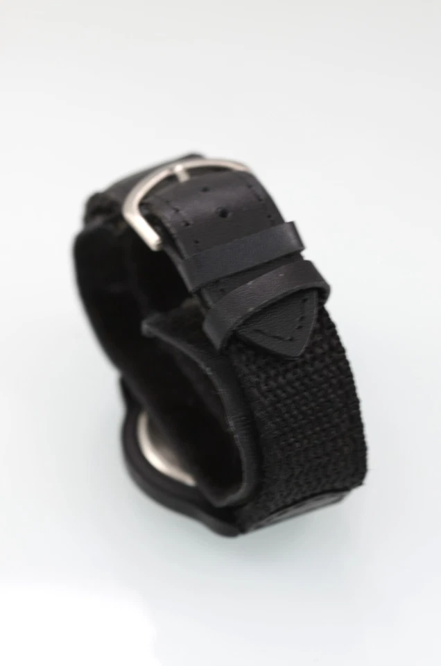 Reloj Hombre Reliquia Negro Acero Inoxidable Cuero Resistente al Agua Batería Fecha Cuarzo Foto 3 de 4