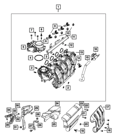 12-21 Renegade Fiat 500 Dart 200 Compass City Van Cherokee Purge Control Valve - Image 2 of 2
