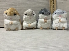 4 Hamster Plush Keychain Kids Bag Tag Backpack Tag. 4”. Free Shipping