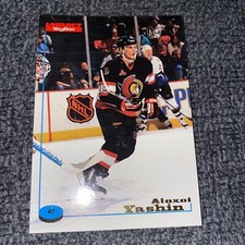 1996-97 SkyBox Impact Senators Hockey Card #91 Alexei Yashin