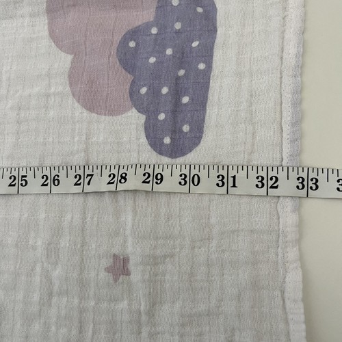 "Manta Dove Baby Receiving Swaddle Lovey blanca púrpura nubes muselina 33"" X 30""" - Imagen 5 de 7
