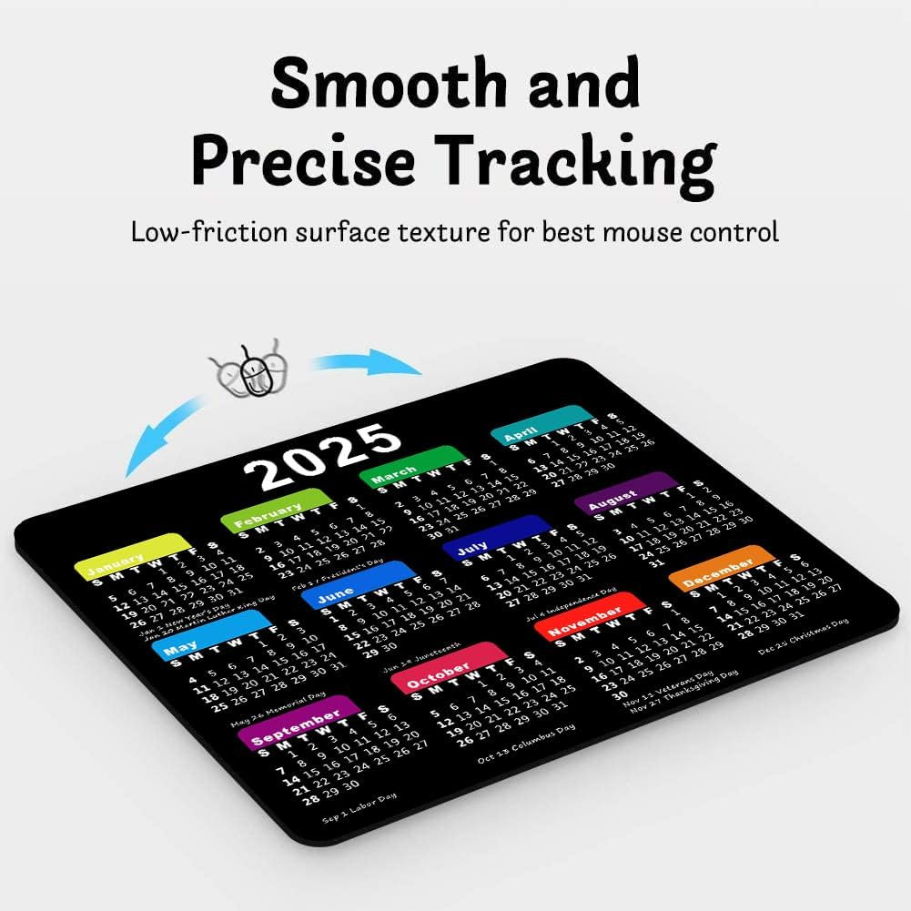 2026 Mouse Pad Calendar,Computer Mouse Pads Calendars Non-Slip Rubber Desk Mat Mousepad Gaming Office Keyboard Mat (9.45x7.87 In - Foto 3