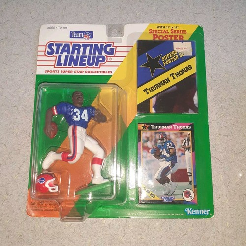 1992 Thurman Thomas Starting Lineup Special Series Poster Action Figure w/ Card