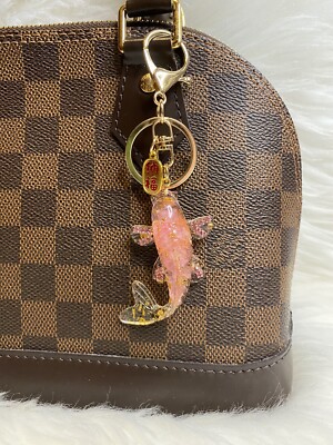 Japan Maneki Neko Lucky cat Koi fish keychain bag charm Gold Fish Gift New