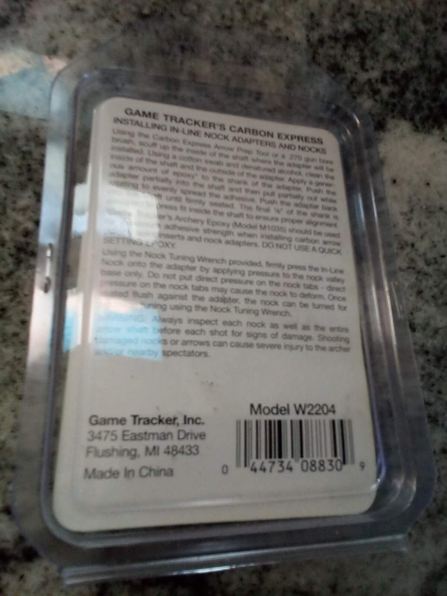 2 pks, Game Tracker's Carbon Express in-Line Nock Adapters 12 Pack