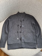 Original Weatherproof Vintage Mens Black/Dark Grey Toggle Button Sweater Sz M
