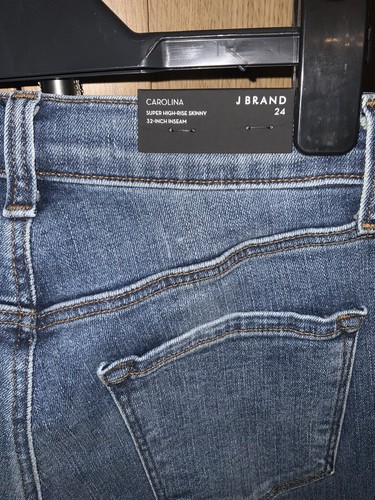 J Brand CAROLINA super high rise skinny size 24 waist 32 leg delphi new with tag - Picture 2 of 9